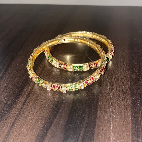 Jewelry - Brand new Gold plated Meenakari bangles set of 2